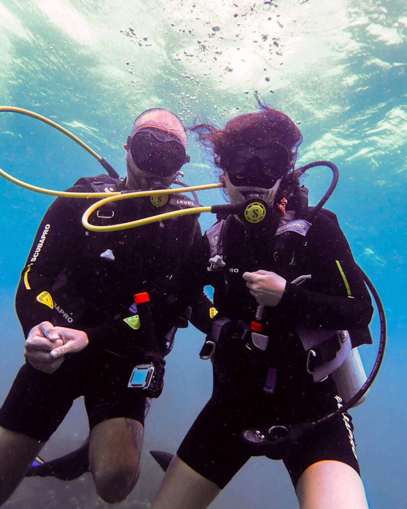 author diving with Culebra scuba diving