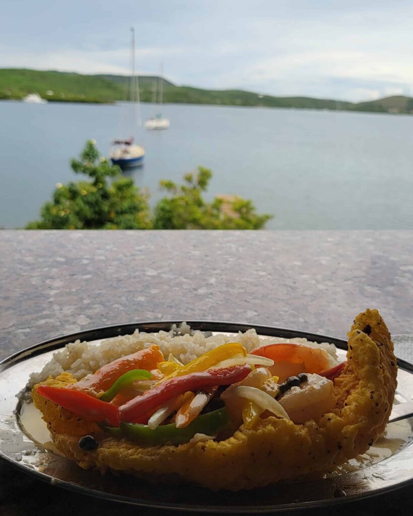 Culebra itinerary - food at the restaurant